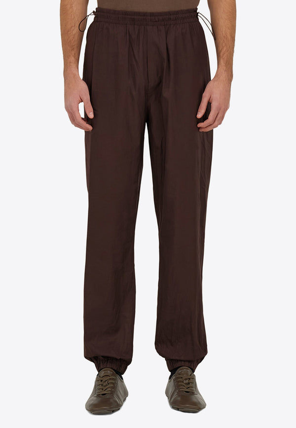 Ferragamo Logo Patch Drawstring Track Pants Brown 144462 P 782825 DARK EXPRESSO