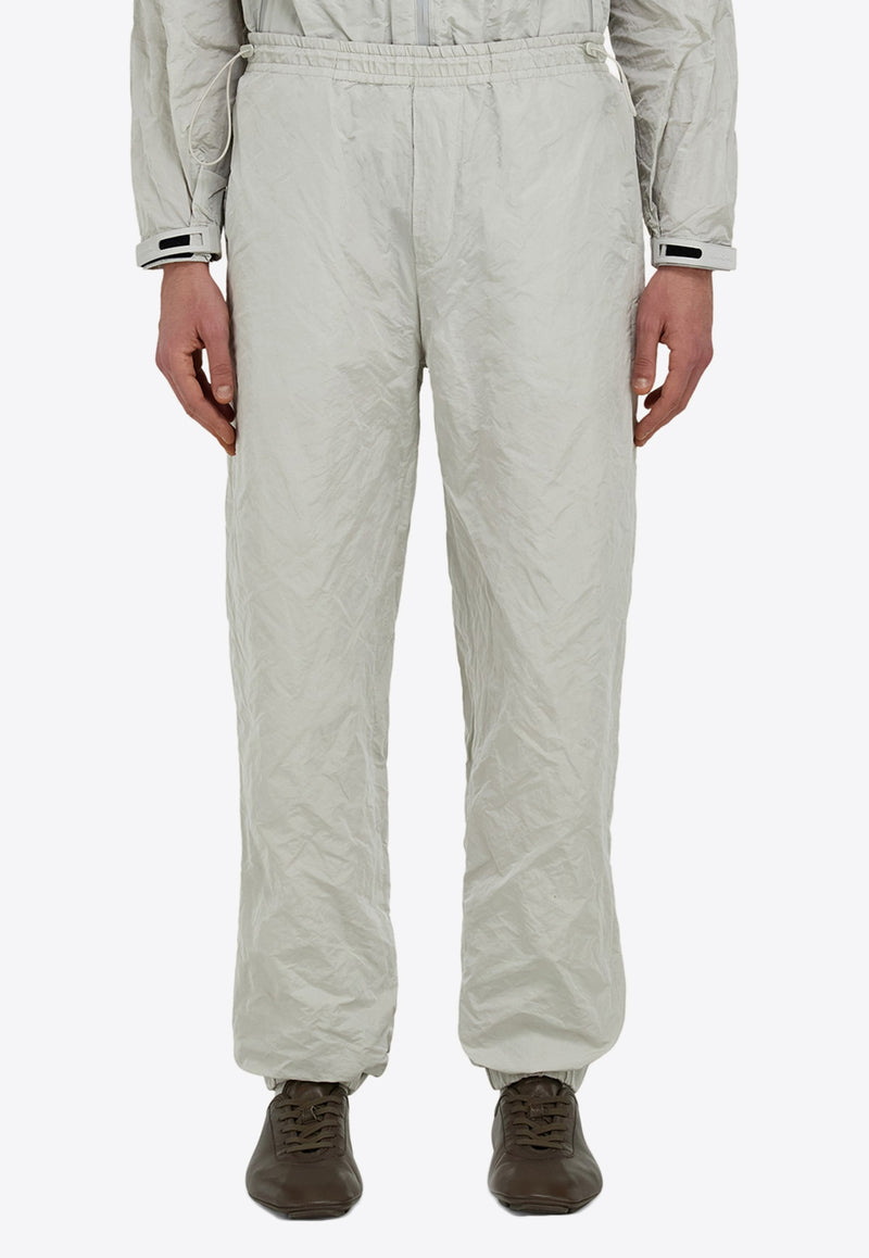 Ferragamo Logo Patch Drawstring Track Pants Gray 144462 P 782963 HAZE