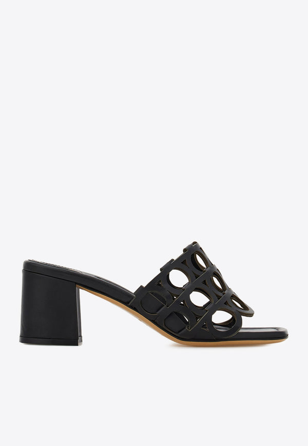 Ferragamo Erne 55 Leather Sandals 01J959 ERNE 55 782527 DOHA NERO Black