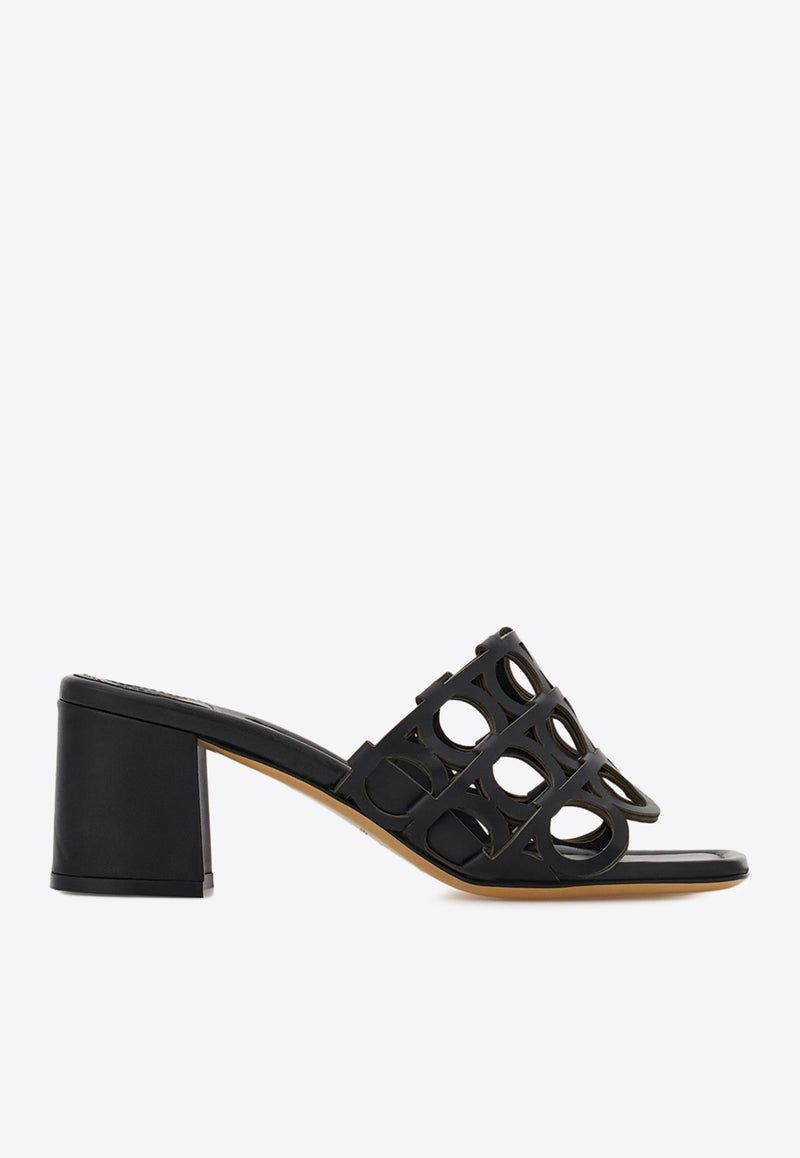 Ferragamo Erne 55 Leather Sandals 01J959 ERNE 55 782527 DOHA NERO Black