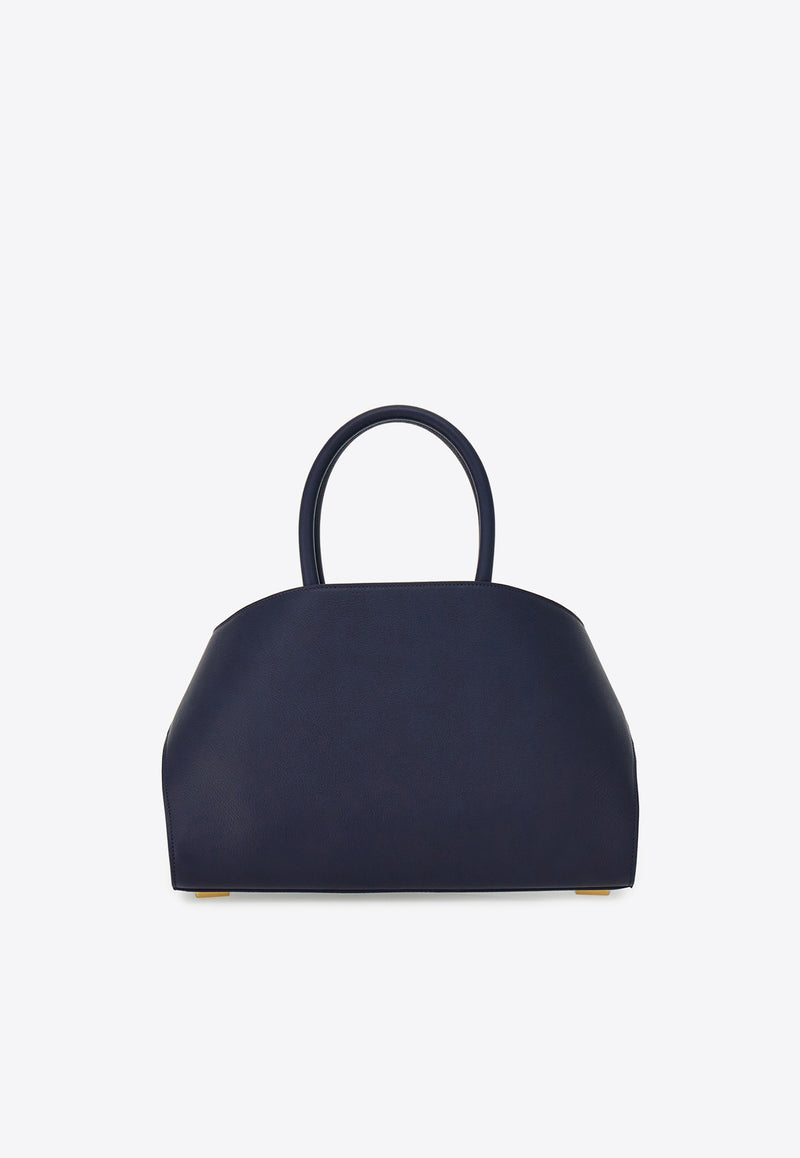 Ferragamo Medium Hug Leather Top Handle Bag Midnight Blue 215608 HUG TH S 766762 MIDNIGHT