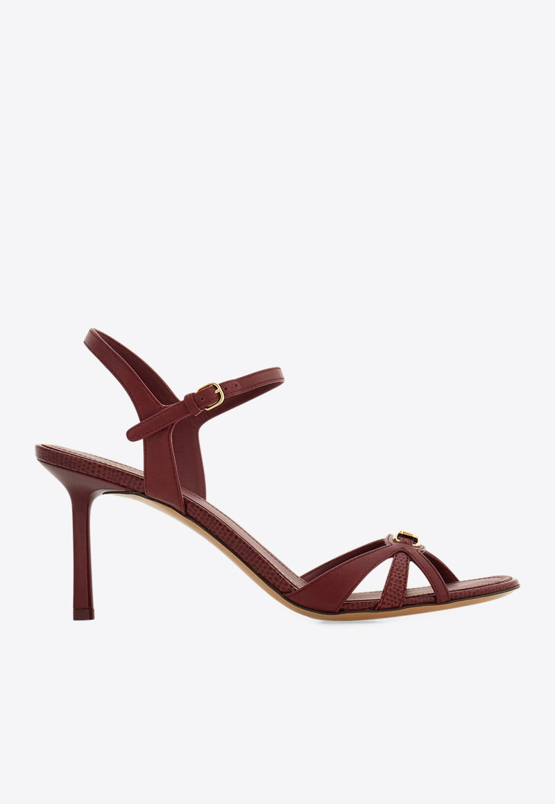 Ferragamo Dasy 70 Leather Sandals 01J559 DASY 70 779353 BORGOGNA Bordeaux