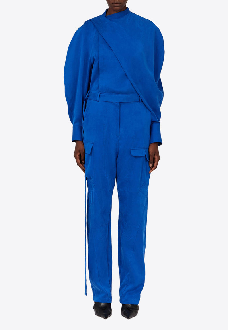 Ferragamo Straight Cargo Pants 13G795 P 782700 KLEIN BLUE Blue