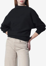 Draped Crewneck Sweatshirt