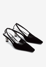 50 Bejeweled Slingback Pumps