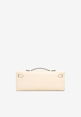 Kelly Cut Clutch in Craie Swift Leather with Permabrass Hardware