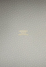 Picotin Lock 22 Bag in Bleu Glacier Clemence with Gold Hardware