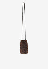 Jérôme Dreyfuss Gordi Leopard Print Phone Holder Brown 46GORDIMOBCR_Imprimé Léopard Naturel