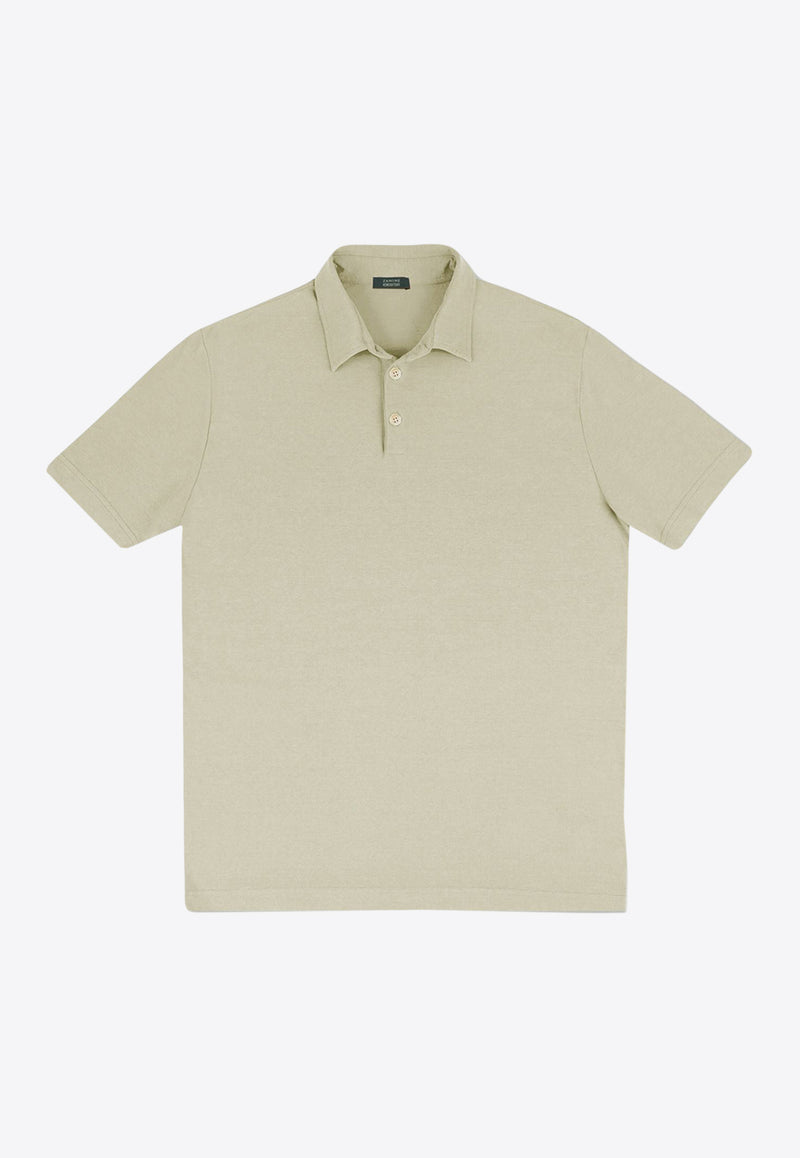 Slowear Short-Sleeved Polo T-shirt Sand 815109_SAND