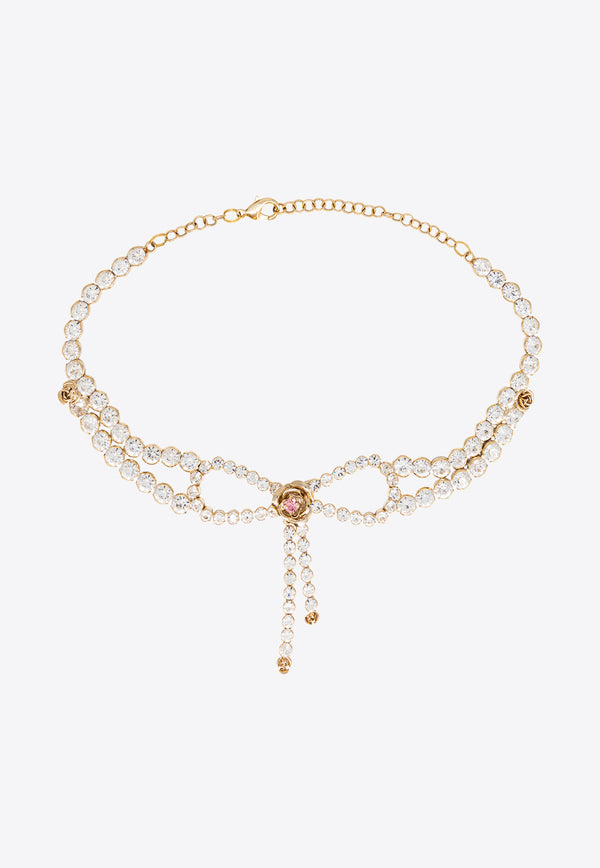 Rosantica Fiocchetti Crystal-Embellished Necklace Gold 17803/SP/MULTI_WHITE
