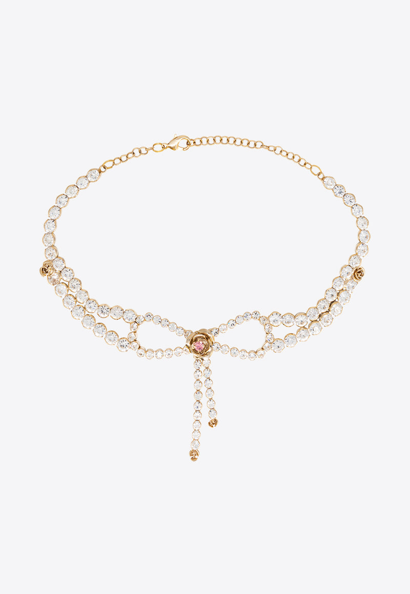 Rosantica Fiocchetti Crystal-Embellished Necklace Gold 17803/SP/MULTI_WHITE