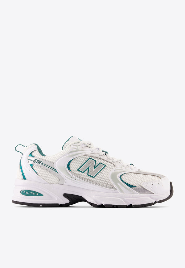 New Balance 530 Low-Top Sneakers in White with Teal MR530AB White