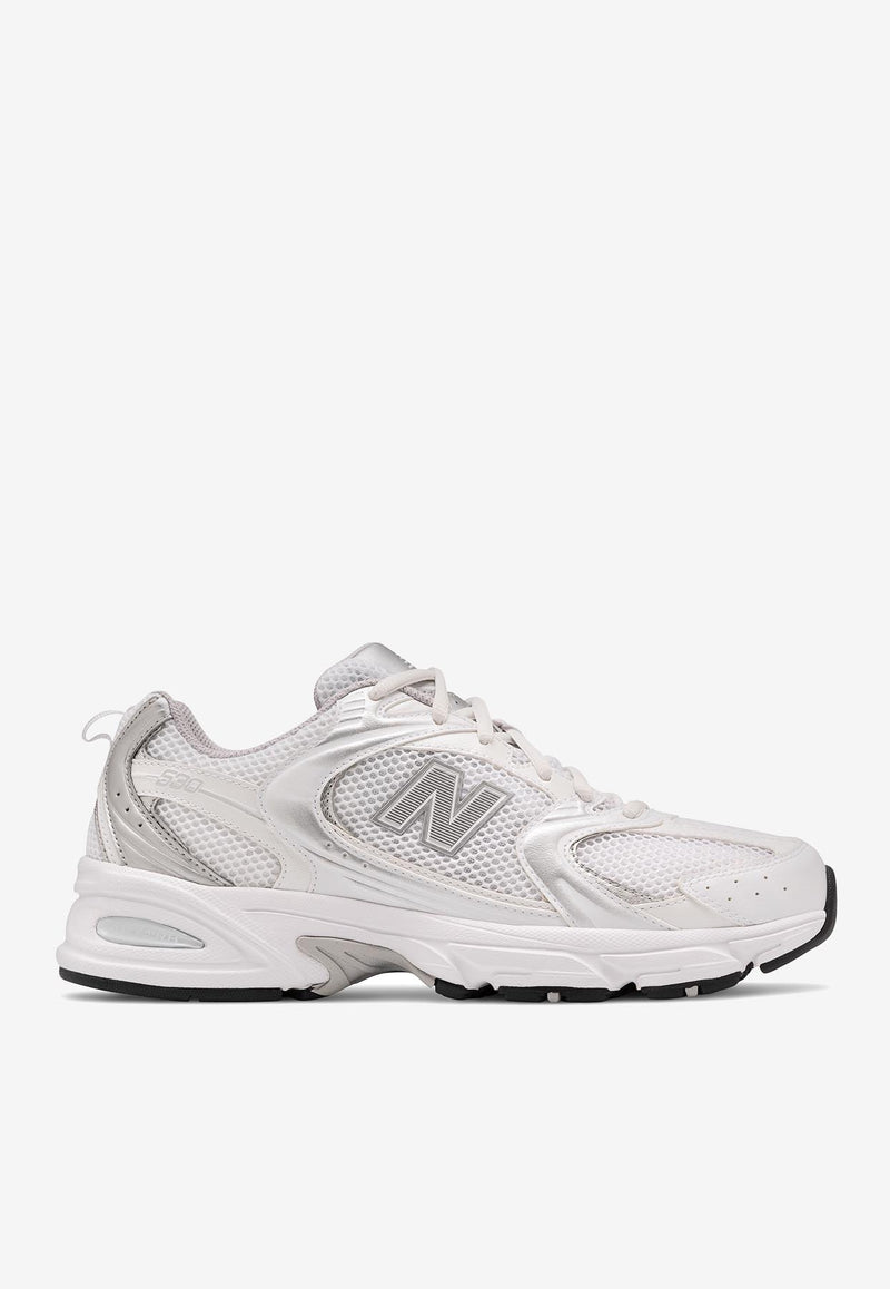 New Balance 530 Low-Top Sneakers in NB White with Silver Metallic 8