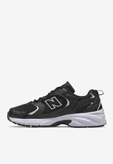 530 Low-Top Sneakers in Black with White