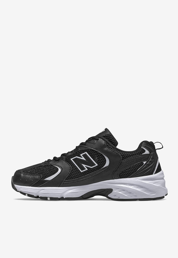 530 Low-Top Sneakers in Black with White