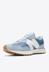 New Balance 327 Low-Top Sneakers in Light Arctic Grey with Mercury Blue MS327MQ Blue