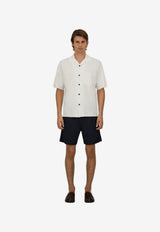 Cotton Piquet Bowling-Collar Polo Shirt