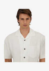 Cotton Piquet Bowling-Collar Polo Shirt
