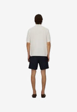 Cotton Piquet Bowling-Collar Polo Shirt