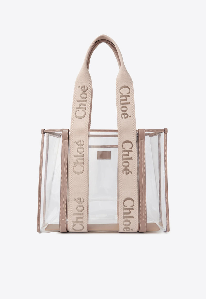 Chloé Woody Jelly Tote Bag Beige CH25US383P7026Y Blushy Beige