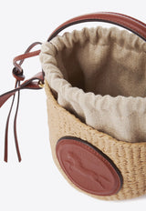 Chloé Mini Horse Medal Woven Shoulder Bag Brown CH25US593O8227S Sepia Brown