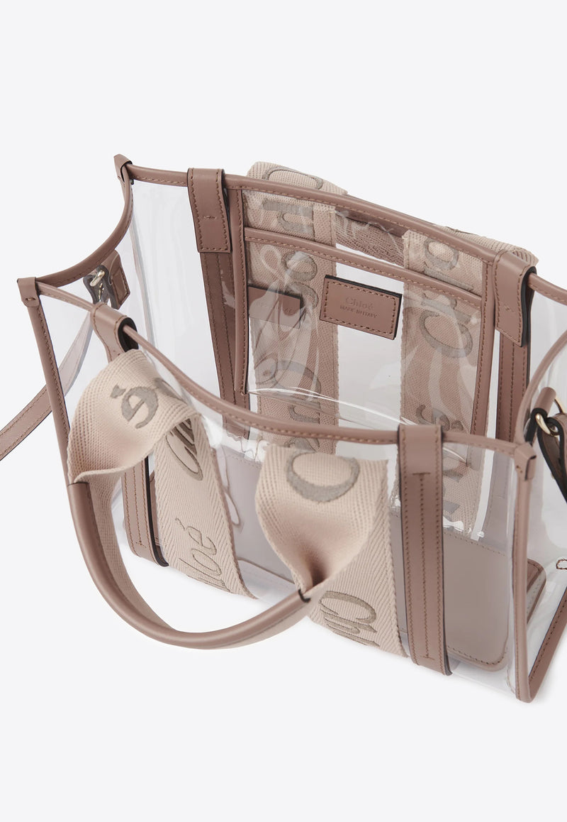 Chloé Small Woody Jelly Tote Bag Beige CH25US397P7026Y Blushy Beige