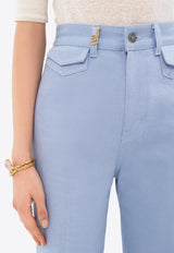 Chloé High-Rise Flared Denim Pants Blue CH25UDP03252469 Shady Blue
