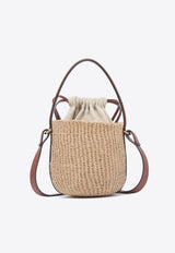 Chloé Mini Horse Medal Woven Shoulder Bag Brown CH25US593O8227S Sepia Brown