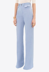 Chloé High-Rise Flared Denim Pants Blue CH25UDP03252469 Shady Blue