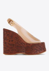 Chloé Maxime 130 Plexi Wedge Sandals Brown CHC25U09ZRT260 Sunny Brown