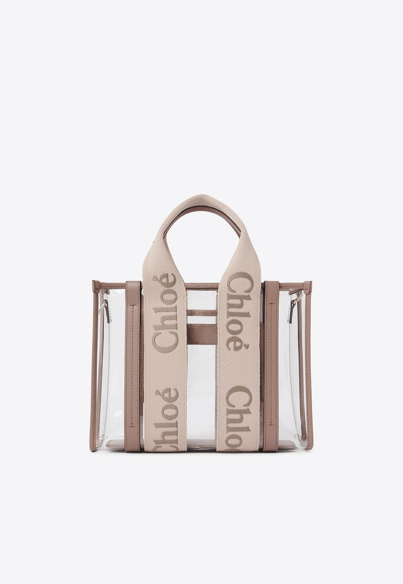 Chloé Small Woody Jelly Tote Bag Beige CH25US397P7026Y Blushy Beige