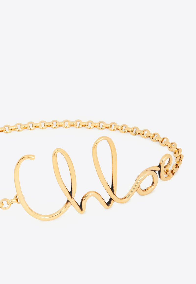 Chloé Iconic Logo Chain Belt Gold CHC25UC019CB79DCTU Vintage Gold
