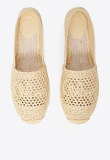Chloé Island Crochet Knit Espadrilles Beige CHC25U10MRG243 Natural Brown