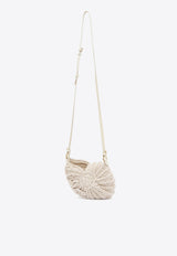 Chloé Sea Treasures Crochet Knit Crossbody Bag Ivory CH25US219P2322J Deep Ivory