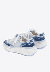 Chloé Nama Low-Top Sneakers Blue CHC24A00RMS44J Ashes Blue