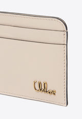 Chloé Iconic Logo Shiny Leather Cardholder Pink CH25SP480O166J5 CEMENT PINK