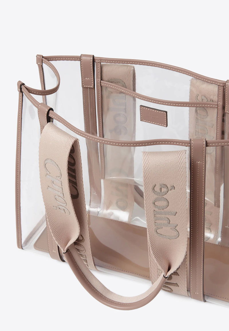 Chloé Woody Jelly Tote Bag Beige CH25US383P7026Y Blushy Beige