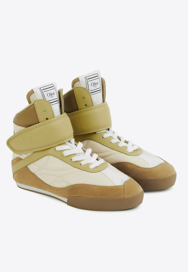 Chloé Kick High-Top Sneakers Multicolor CHC25U07HSL224 Light Ochre