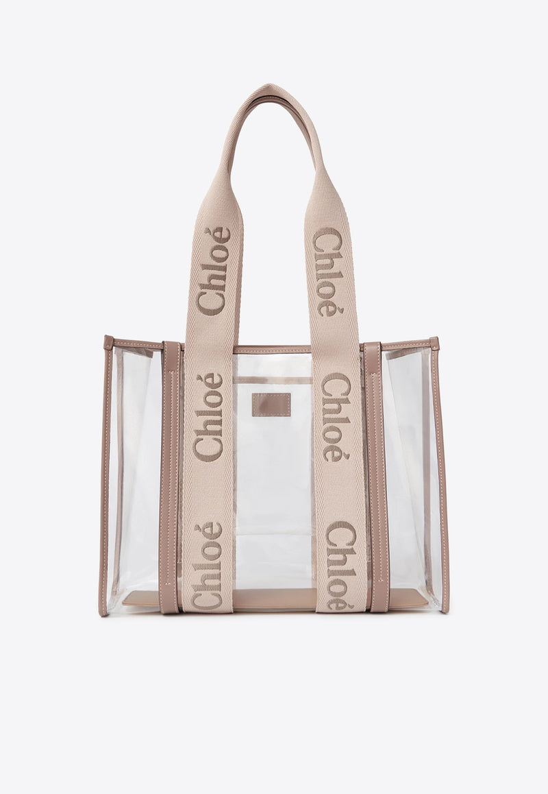 Chloé Woody Jelly Tote Bag Beige CH25US383P7026Y Blushy Beige