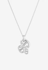 Hermès Chaine d'Ancre Enchainee PM Pendant Necklace in Silver