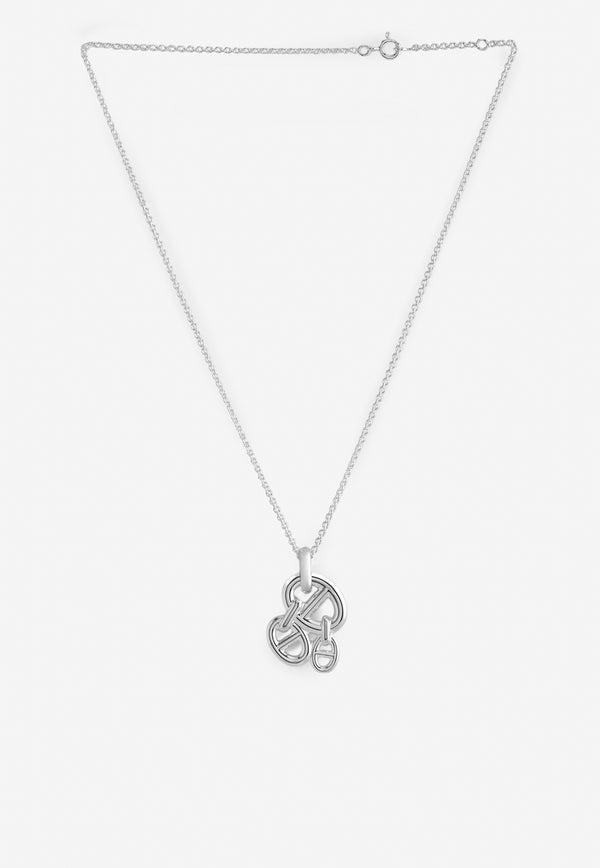 Hermès Chaine d'Ancre Enchainee PM Pendant Necklace in Silver