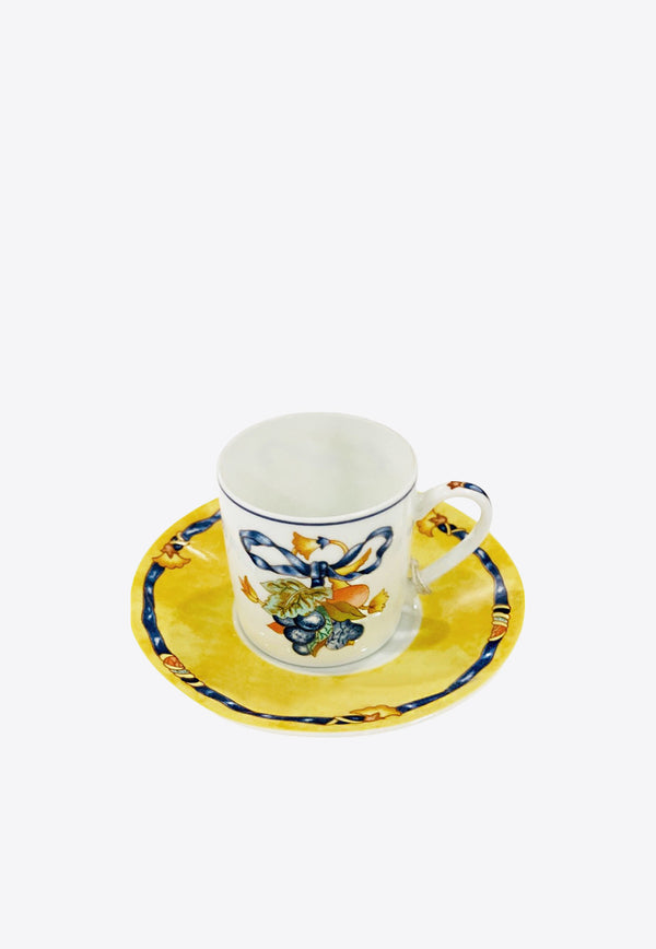 Bernardaud Borghese Coffee Cup and Saucer Multicolor scopel-87