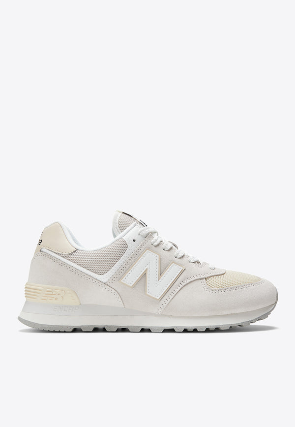 New Balance 574 Low-Top Sneakers in White with Gray U574FOG White