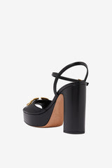 VLogo 115 Leather Platform Sandals