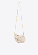 Chloé Sea Treasures Crochet Knit Crossbody Bag Ivory CH25US219P2322J Deep Ivory