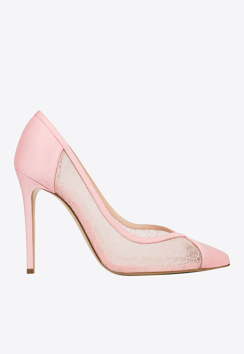 Andrea Wazen Nora 105 Guipure Lace Pumps Pink NORPU105SLAPIN_ROSE