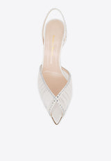 Andrea Wazen Katy 105 Slingback Tulle Sandals White KATSL105TSHWHI_WHITE
