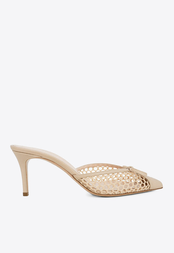 Andrea Wazen Kris 75 Net Mules Nude KRIMU075LNENUD_NUDE