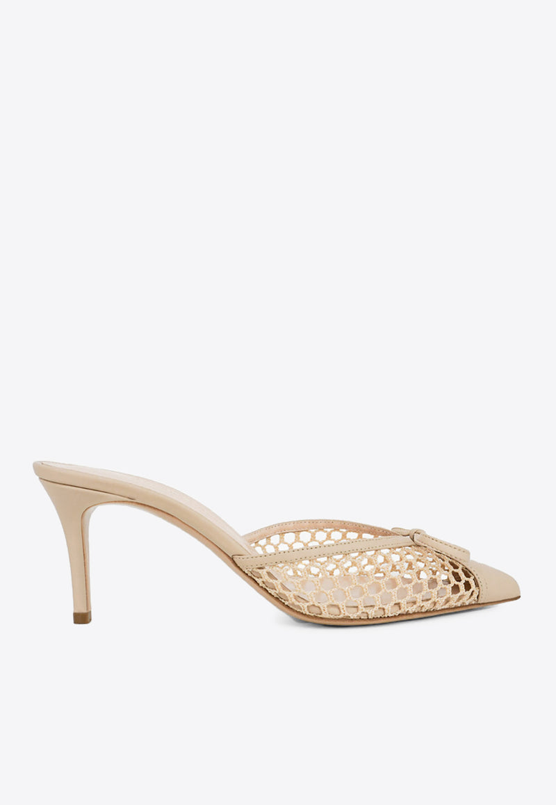Andrea Wazen Kris 75 Net Mules Nude KRIMU075LNENUD_NUDE