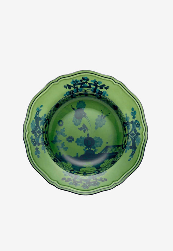 Ginori 1735 Oriente Italiano Malachite Soup Plate Green 003RG00 FPT210 01 0240 G00123600